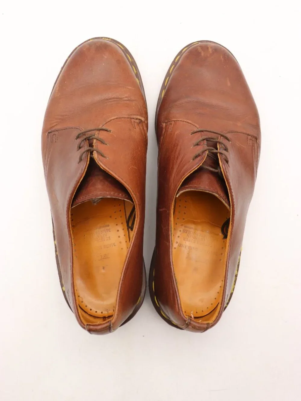 Doc Dr. Martens 1461 Men’s US 9 UK 8 Brown Leather 3 Eye Derby Oxford England